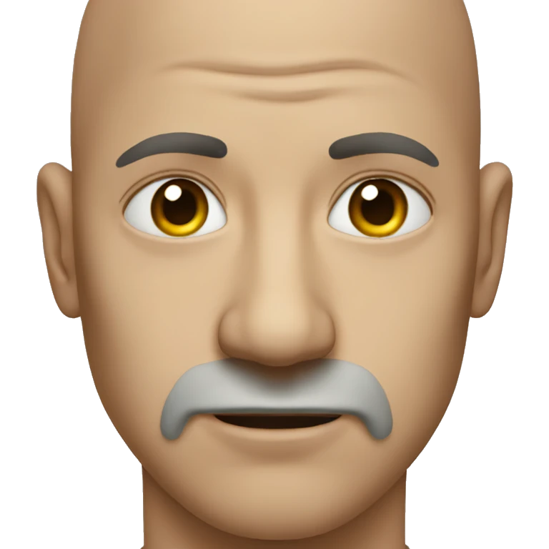 a bald man with tears coming from his eyes emoji