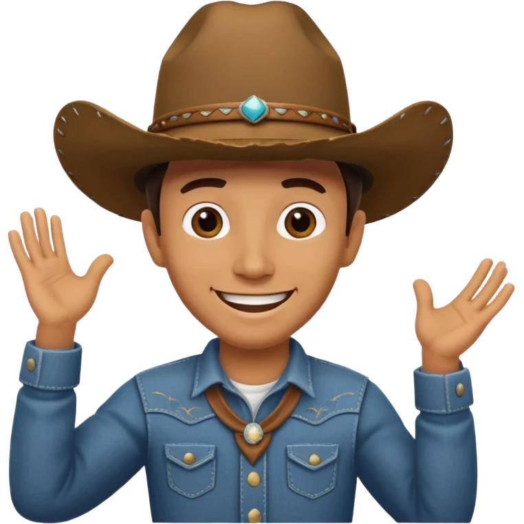 cowboy with cowboy hat dancing emoji