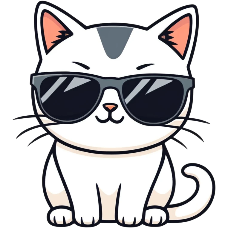 Cat with sunglasses emoji