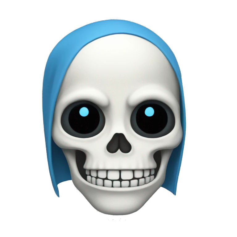 Sans the skeleton from undertale with one blue eye emoji