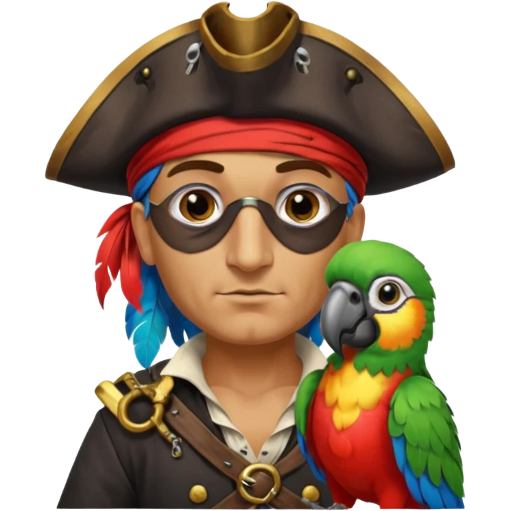 pirate and parrot emoji