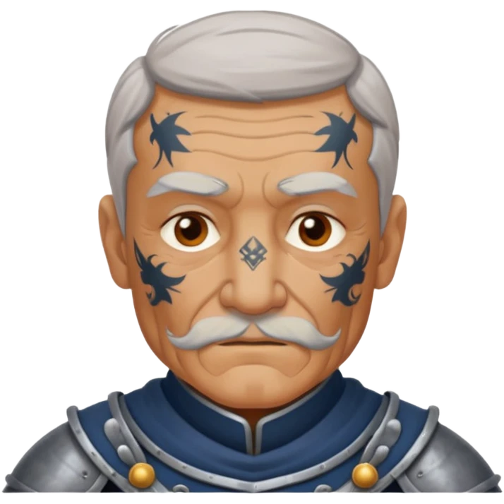 elderly tattooed knight emoji