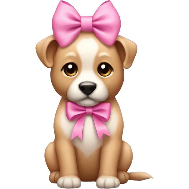 Animals pink bow emoji
