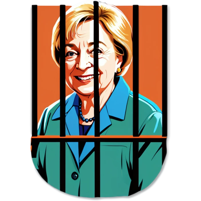 Maine Governor Janet Mills Behind Bars In an Orange Jumpsuit emoji