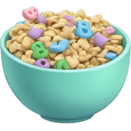 Pastel bowl full of Lucky charms  emoji