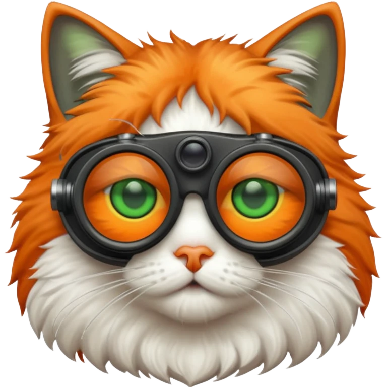 cat with nigthvision googles emoji