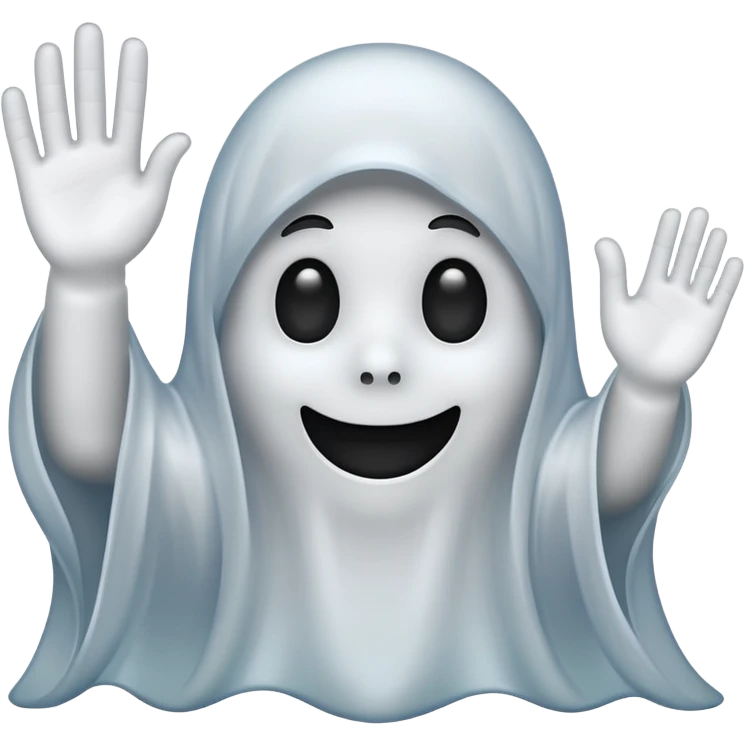 ghost waving, similar to Slack emoji spirit-wave emoji