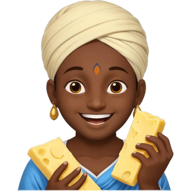   Blue Krishna eating butter  emoji