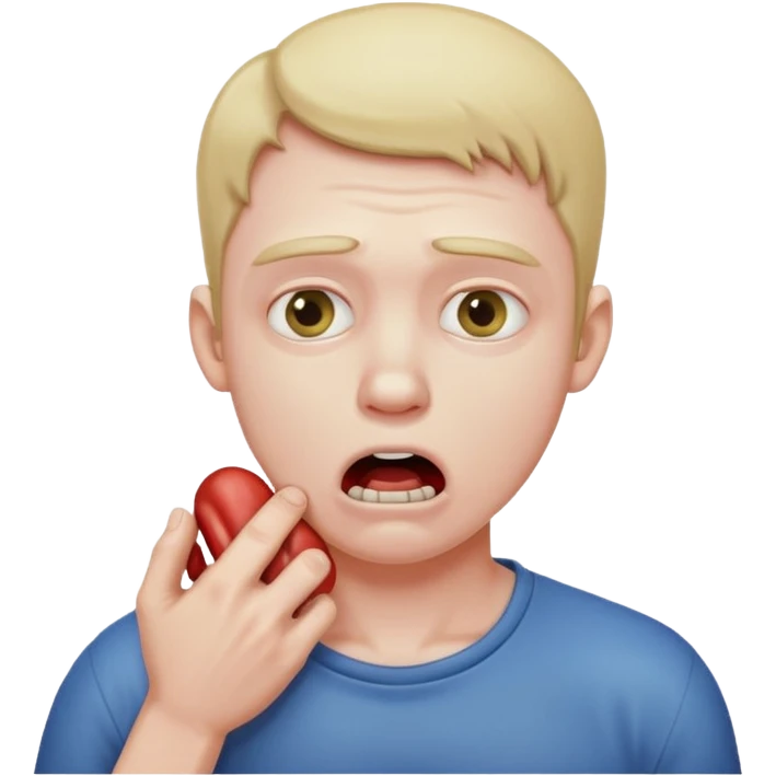 Guy choking himself emoji