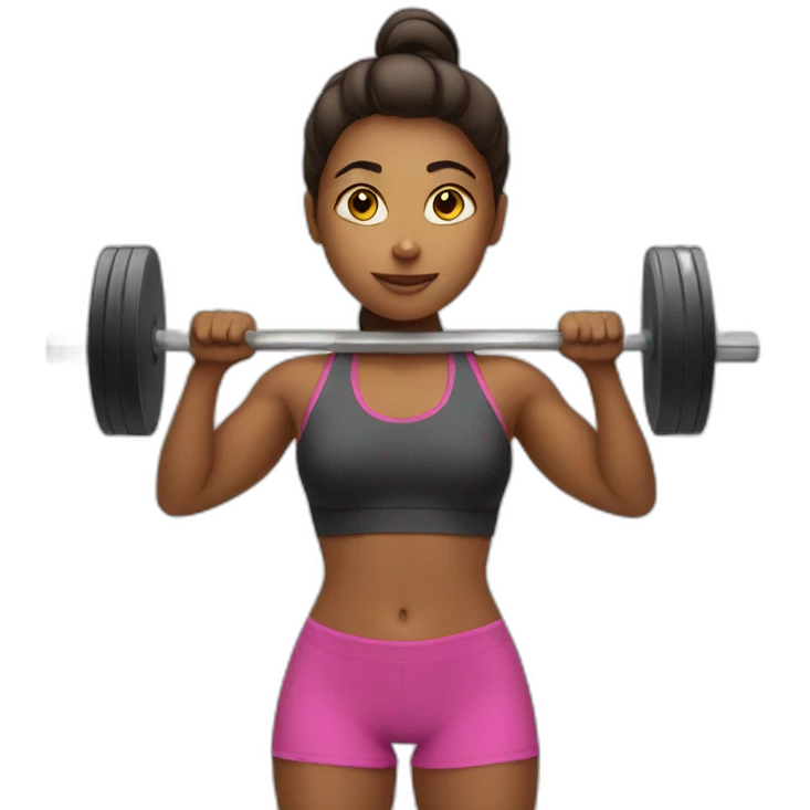 girl with barbell emoji