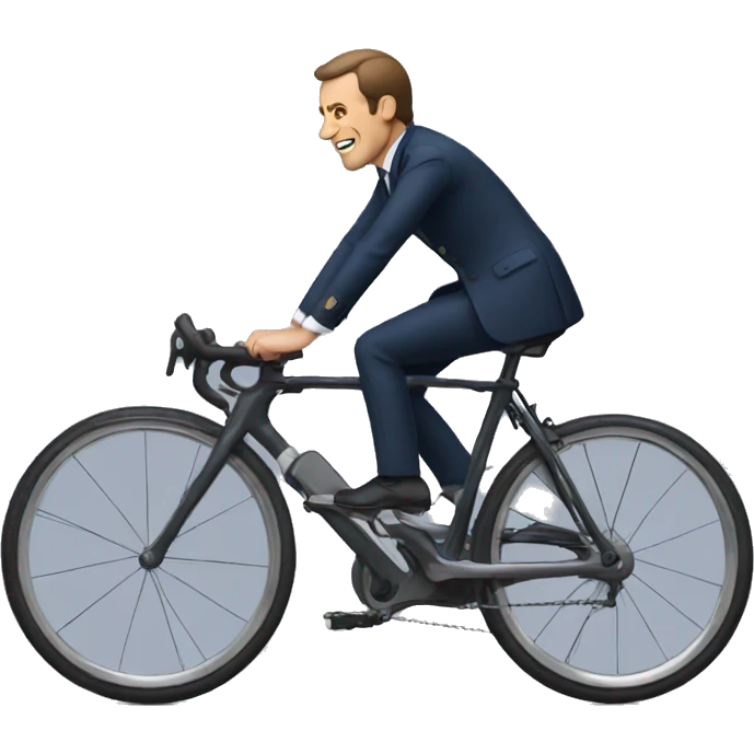 macron sur un velo emoji