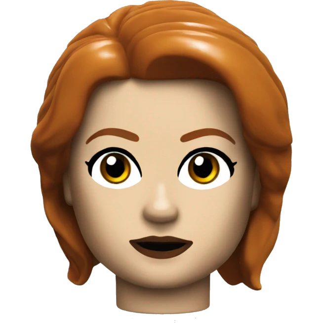 Lego minifig black widow head emoji