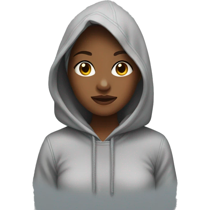 girl wearing hoodie emoji