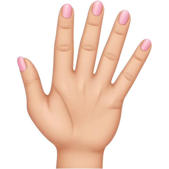 Pinky finger and ring finger down the other fingers up emoji