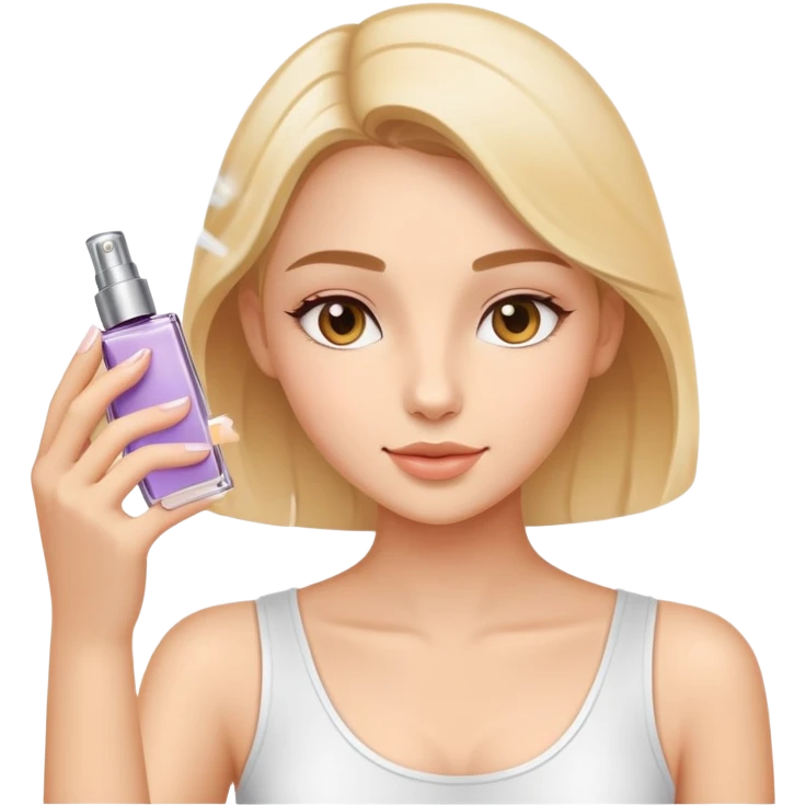 Girl spraying parfum emoji