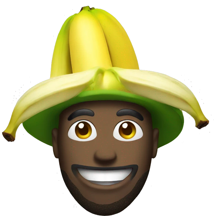 Banana that has the Jamaican hat and is high emoji