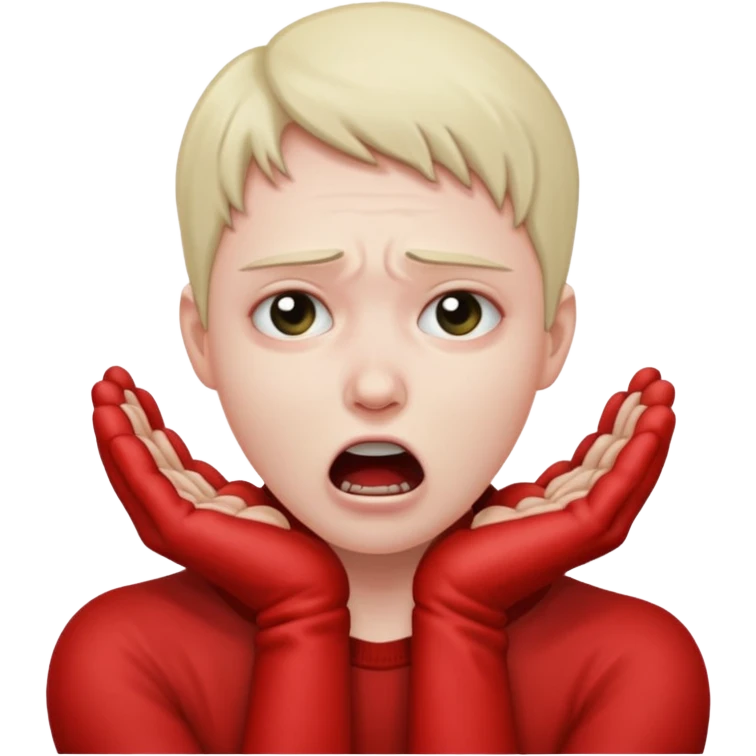someone strangling  themselves emoji