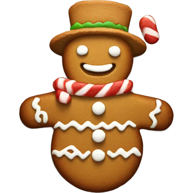 Gingerbread cookie snowman emoji