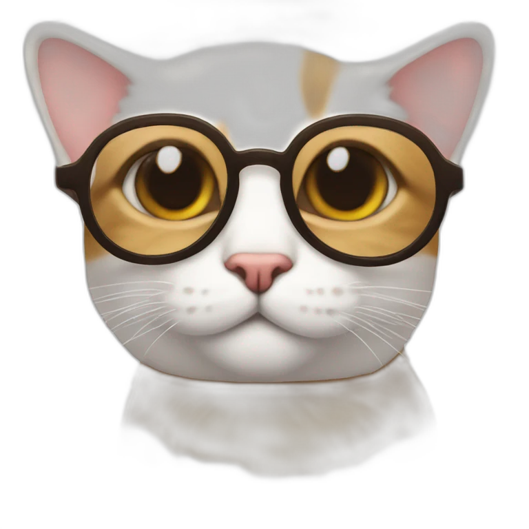 gato con lentes emoji