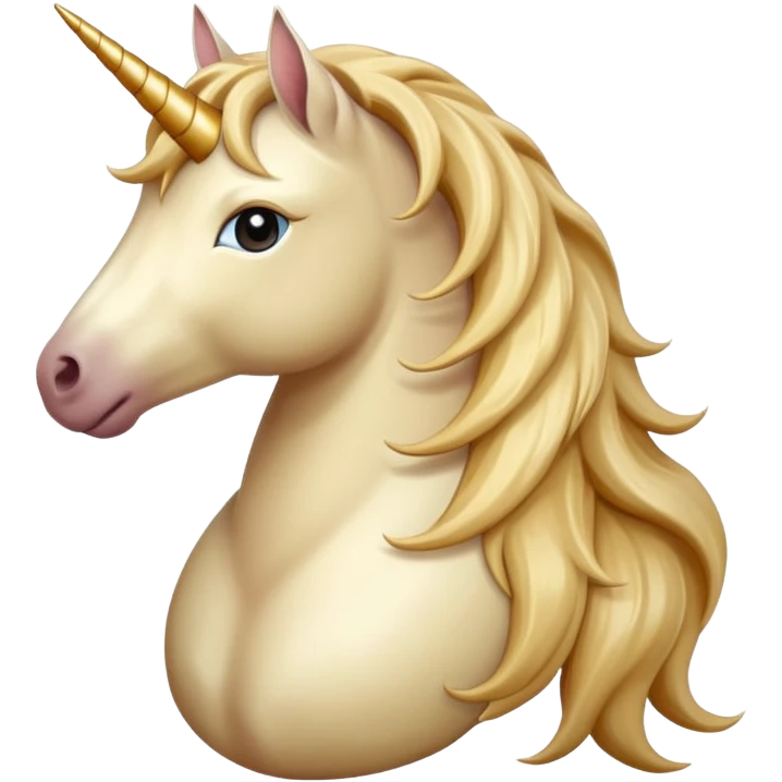 beige unicorn emoji