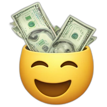Pfanne Hand mit Geld drin  emoji