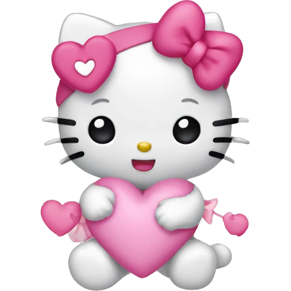 Hello kitty love emoji