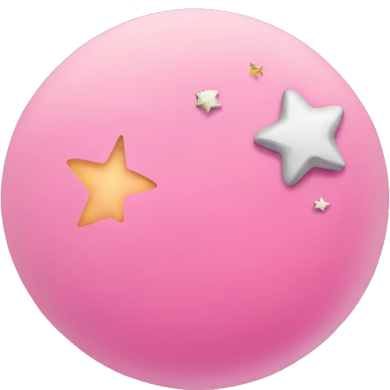 Pink moon and shooting star emoji