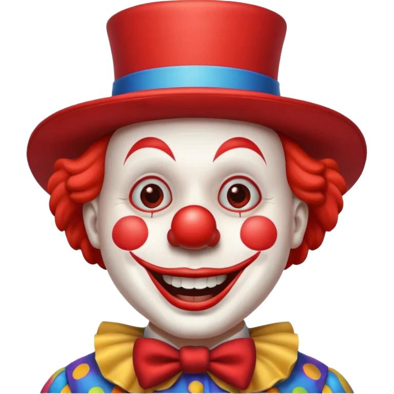 Clown with big top hat emoji