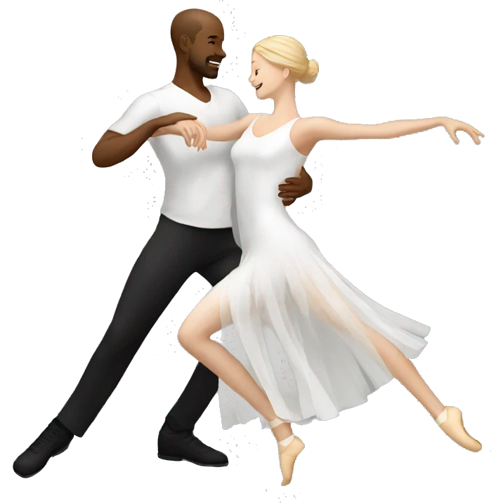white couple dance modern dance emoji