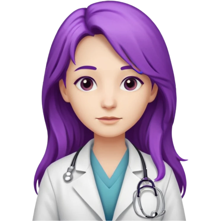 purple long haired doctor emoji