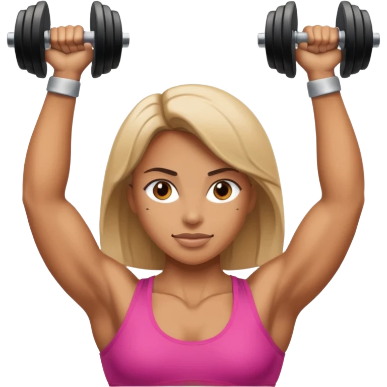donna che solleva pesi emoji