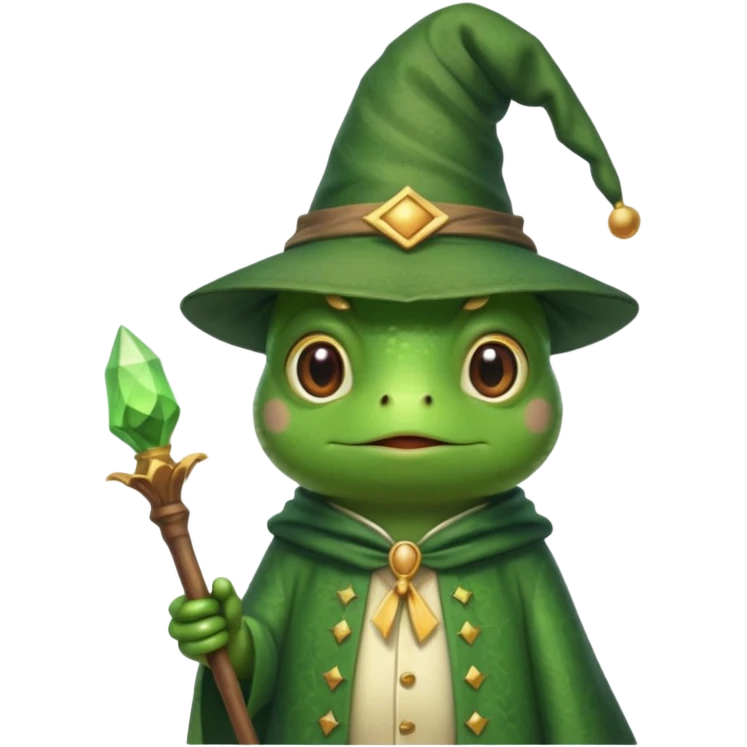 cute frog wizard emoji