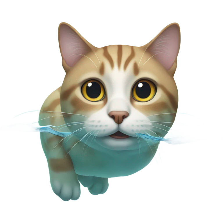 cat under water emoji