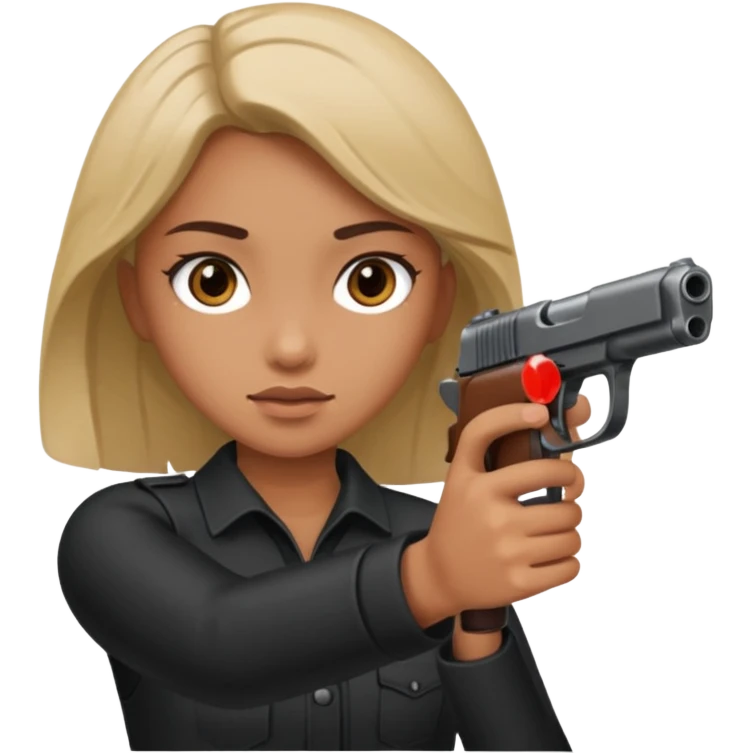 person with gun shooting girl emoji