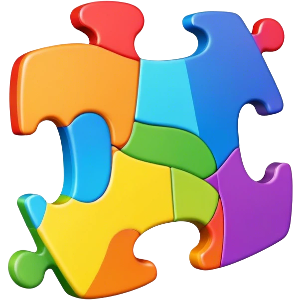 Rainbow-colored puzzle piece emoji