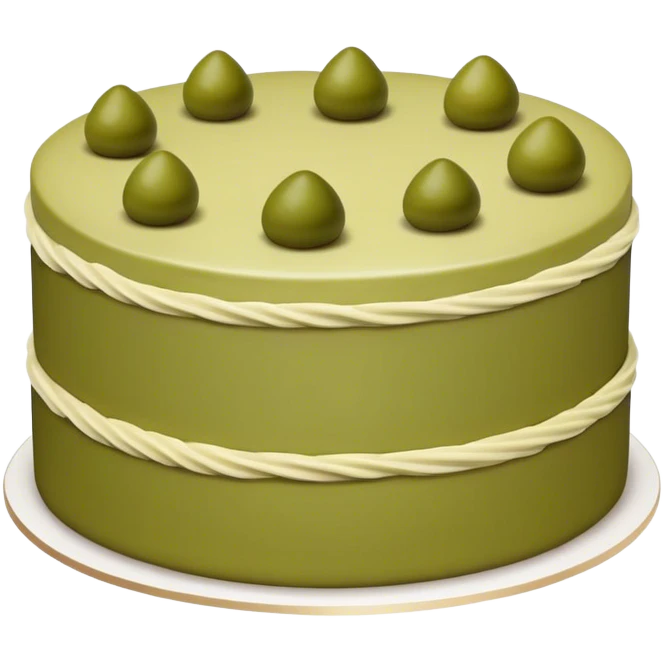 olive color cake emoji