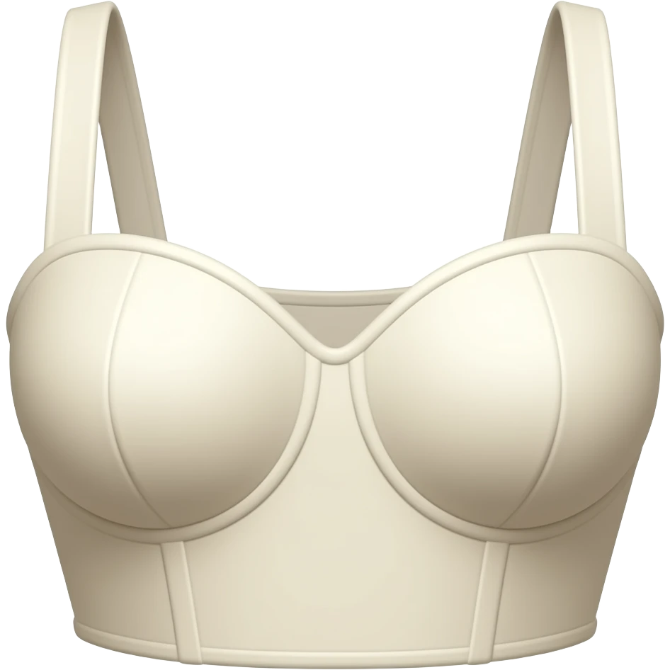cream colored corset top with straps emoji