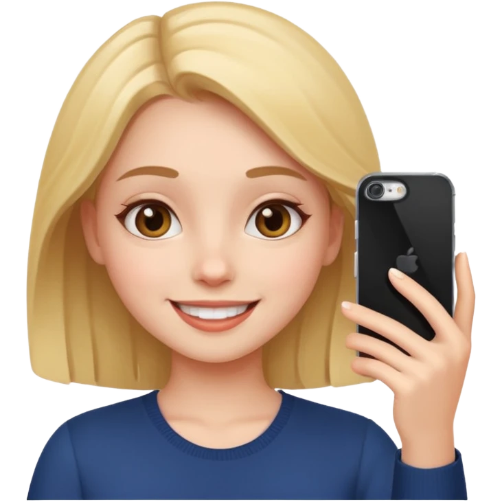 Girl taking selfie emoji