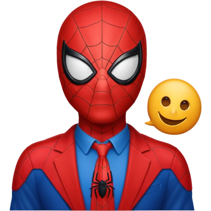 Spider-Man with the sign that says happy anniversary emoji