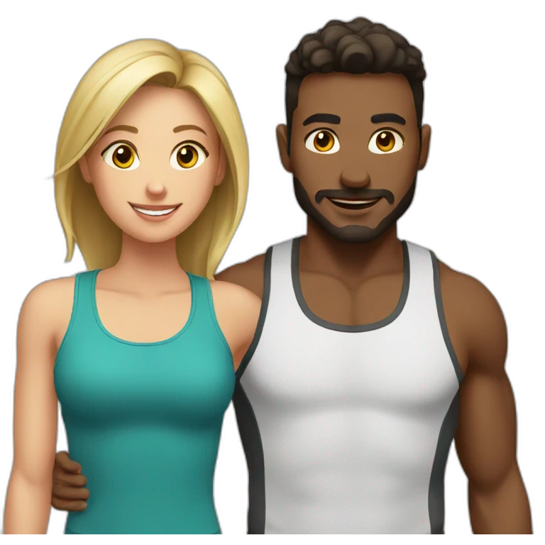 couple training together emoji