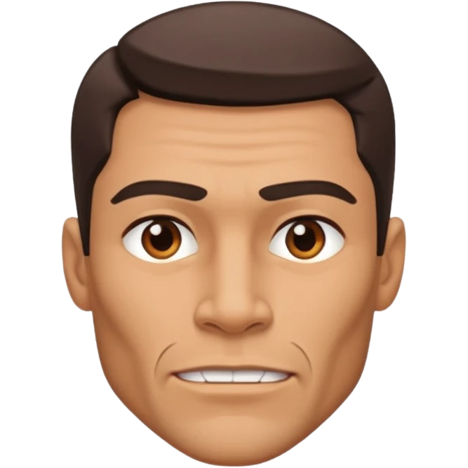 Make an emoji with a big jaw line and a alpha masculine look emoji