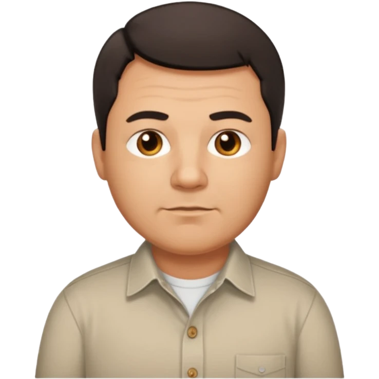 middle aged man, a little fat with really short dark hair emoji