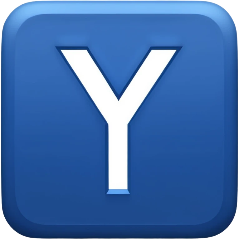 create capital letter  "Y" INSIDE THE BLUE COLOR SQUARE shape emoji