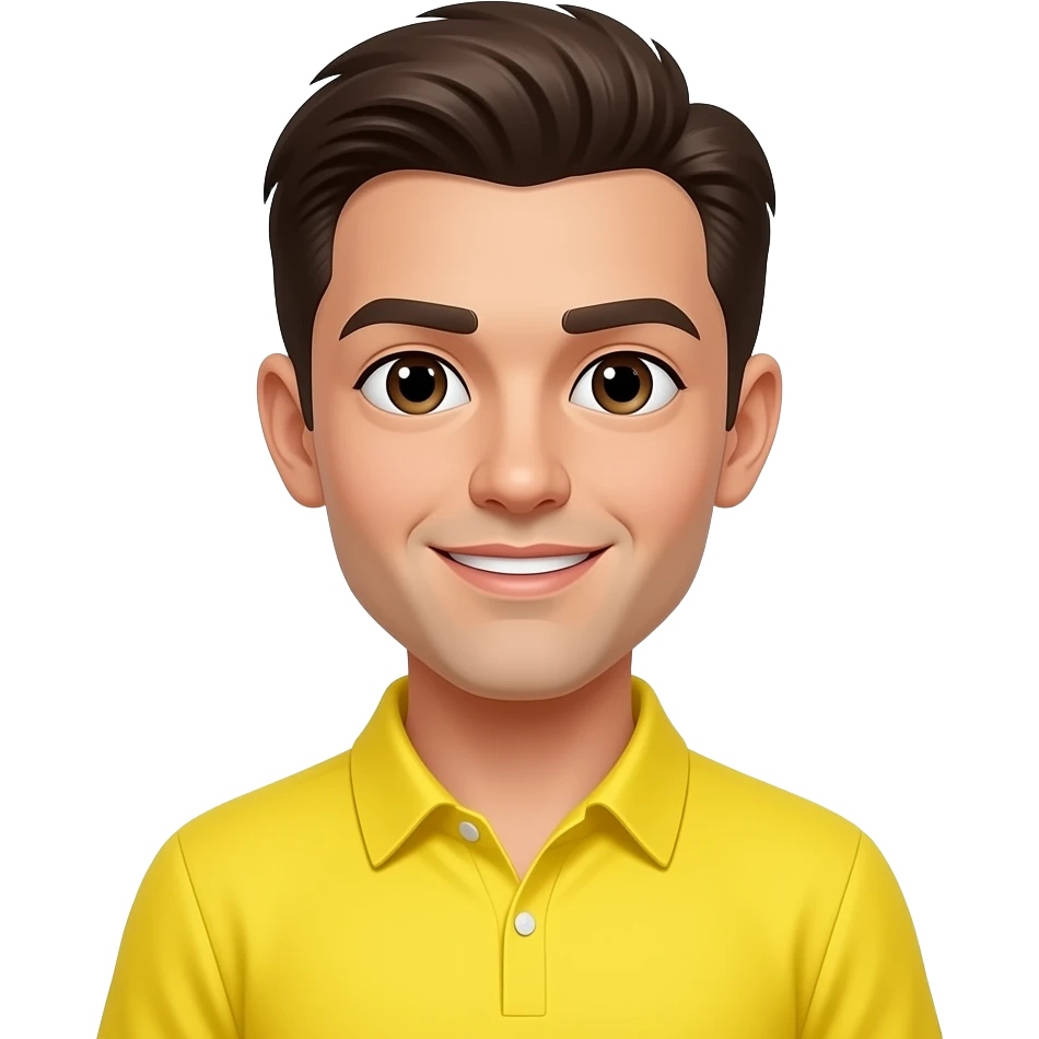 male olympic figure skater yellow shirt emoji