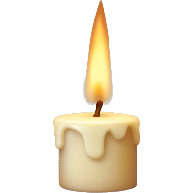 a lit vanilla candle emoji