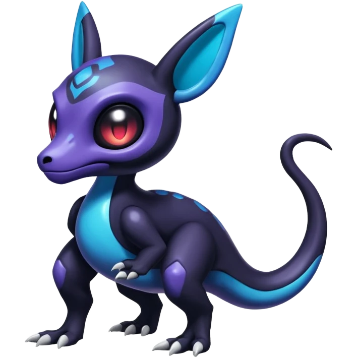 Shiny Duskull-Salandit-Umbreon-Fakémon-hybrid-creature (full body)  emoji