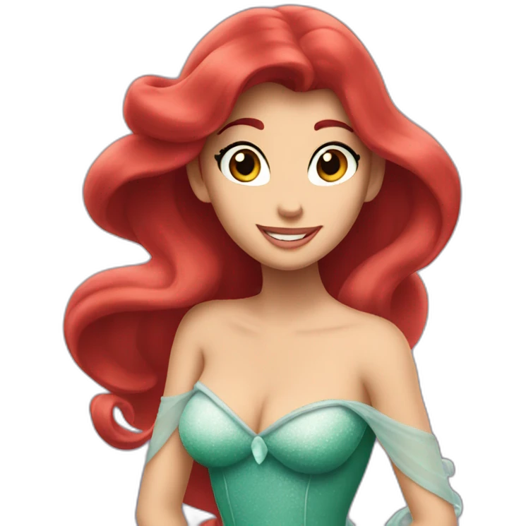 Ariel Disney with just upper body emoji