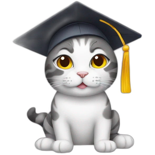 graduating cat emoji
