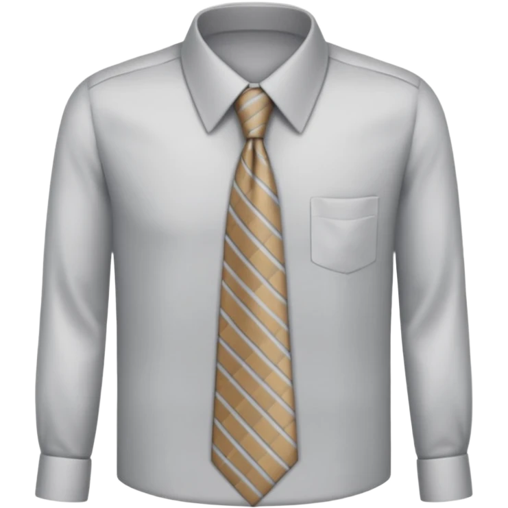 white shirt & grey tie (without face, just clothes, zoomed in) emoji