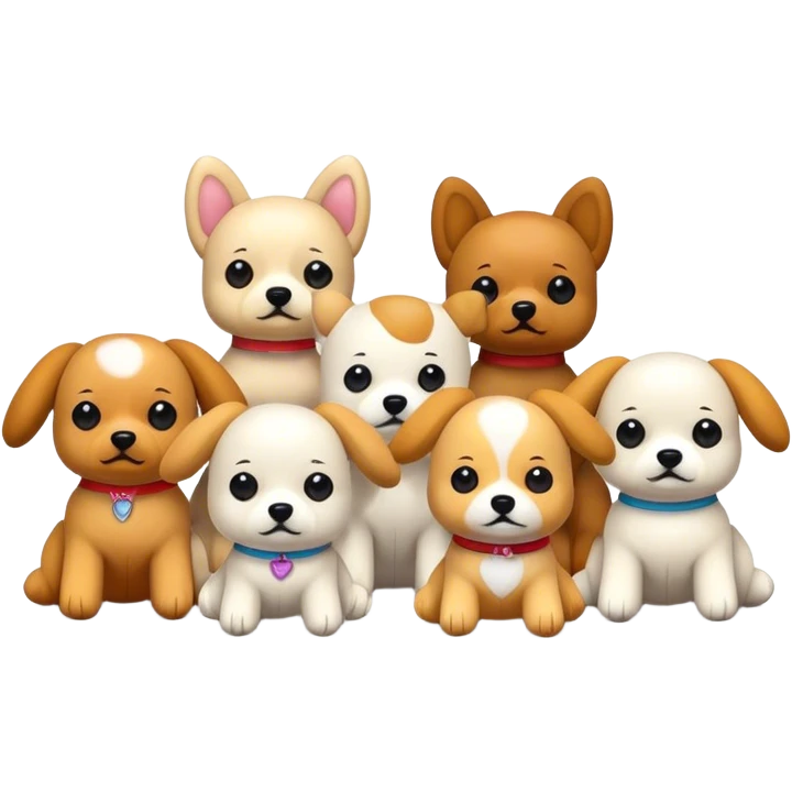 millions of toy dog plushies emoji